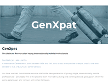 Tablet Screenshot of genxpat.com